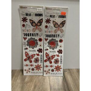 Sandylion Rub On Transfers The Best Of Friends - Lot Of 2